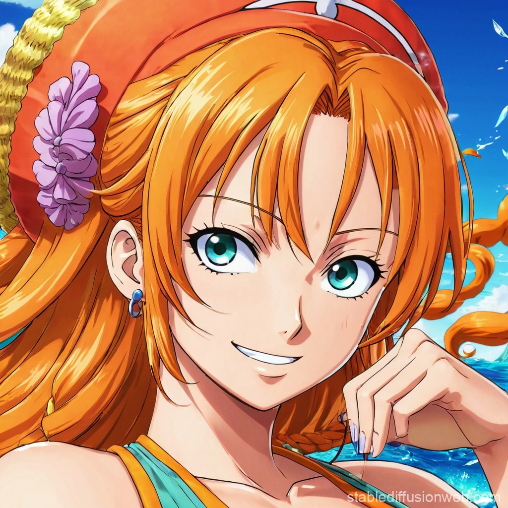 One Piece Anime Style Nami Portrait Stable Diffusion Online One Piece Anime Style Nami Portrait Stable Diffusion Online